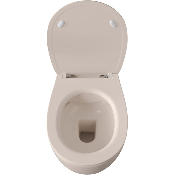 Унитаз приставной безободковый Allen Brau Fantasy 4.11004.IV с тонкой крышкой микролифт, айвори - фото 4