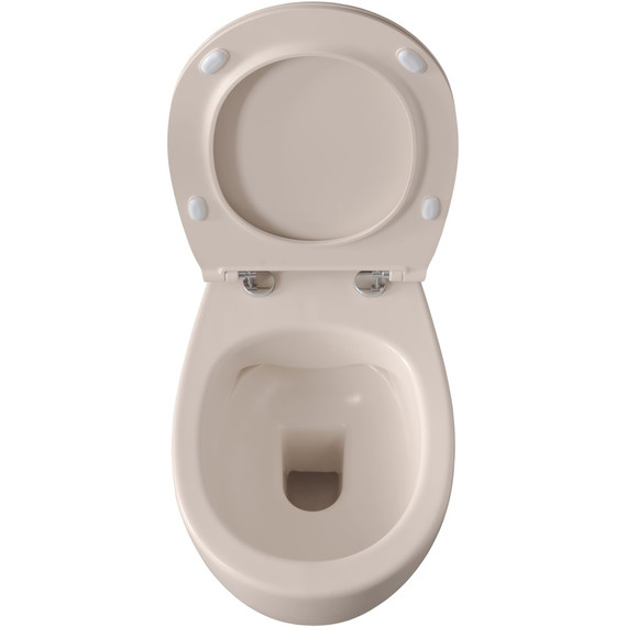 Унитаз приставной безободковый Allen Brau Fantasy 4.11004.IV с тонкой крышкой микролифт, айвори - фото 5