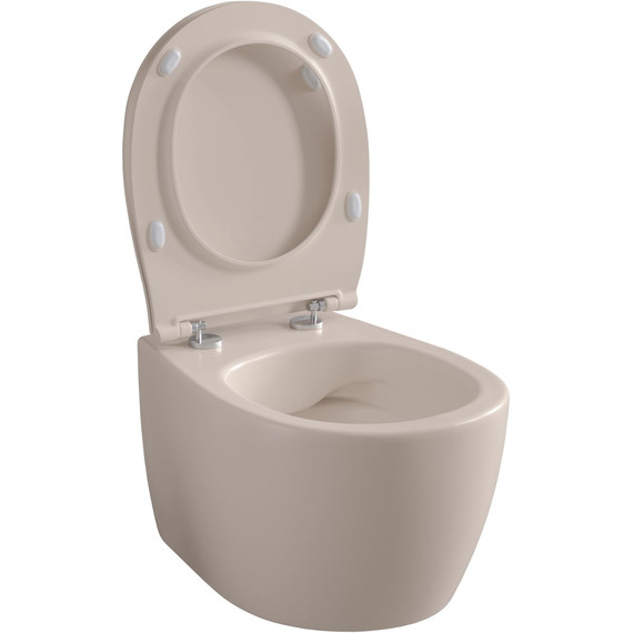 Унитаз приставной безободковый Allen Brau Fantasy 4.11004.IV с тонкой крышкой микролифт, айвори - фото 7