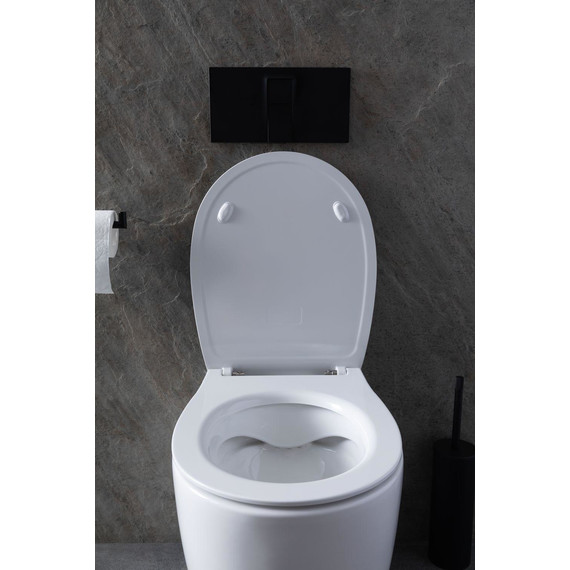 Унитаз приставной безободковый Allen Brau Fantasy 4.11007.20 с тонкой крышкой микролифт - фото 23