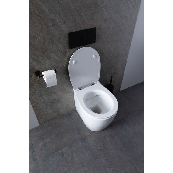 Унитаз приставной безободковый Allen Brau Fantasy 4.11007.20 с тонкой крышкой микролифт - фото 25