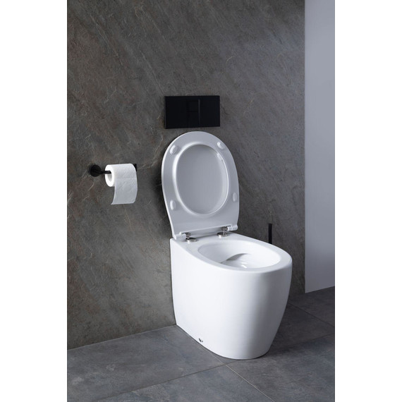 Унитаз приставной безободковый Allen Brau Fantasy 4.11007.20 с тонкой крышкой микролифт - фото 30