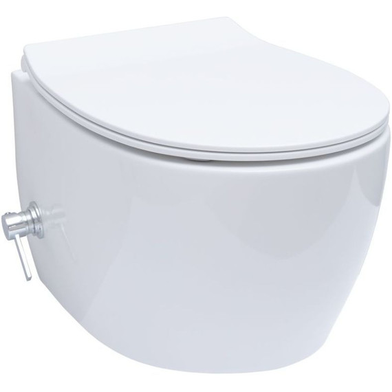 Унитаз-биде подвесной безободковый Allen Brau Fantasy 4.11HC1.20 с тонкой крышкой микролифт - фото 