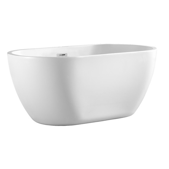 Ванна отдельностоящая Azario Blanca 150х75 см AZ-6602-15075, в комплекте с сифоном и металлической рамой - фото 