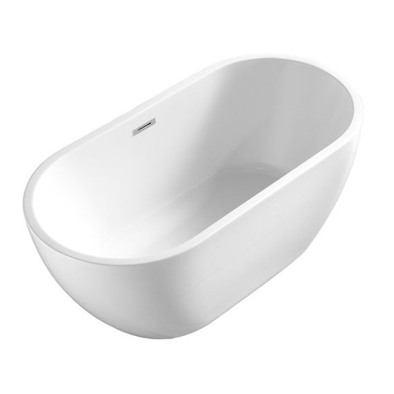 Ванна отдельностоящая Azario Blanca 150х75 см AZ-6602-15075, в комплекте с сифоном и металлической рамой - фото 2