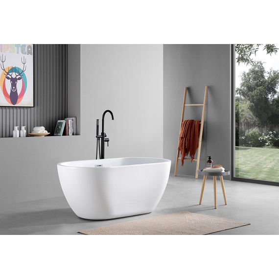 Ванна отдельностоящая Azario Blanca 150х75 см AZ-6602-15075, в комплекте с сифоном и металлической рамой - фото 4