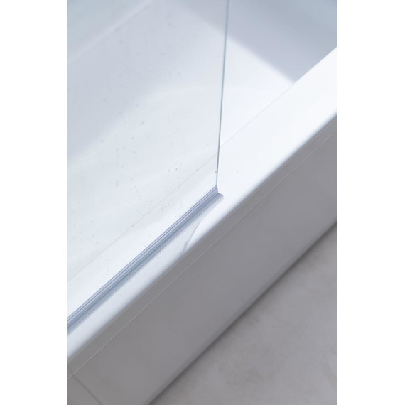 Шторка для ванны Allen Brau Priority 80x150 см 3.31024.BA, серебро браш/прозрачное - фото 6