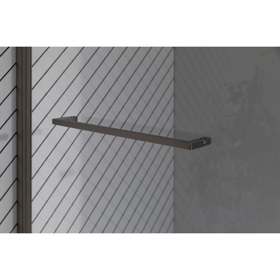 Шторка для ванны Allen Brau Priority 80x150 см 3.31024.BA, серебро браш/прозрачное - фото 9