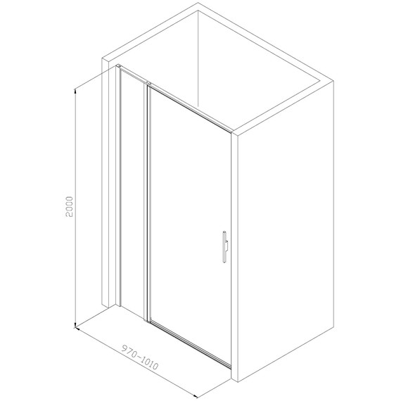 Душевая дверь Allen Brau Priority 100 см 3.31004.00, хром/прозрачное - фото 11