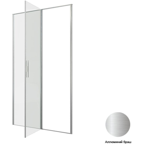 Душевая дверь Allen Brau Priority 120 см 3.31008.BA, серебро браш/прозрачное - фото 9