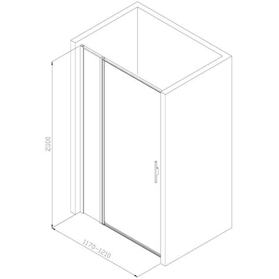 Душевая дверь Allen Brau Priority 120 см 3.31009.BBA, чёрный браш/прозрачное - фото 14