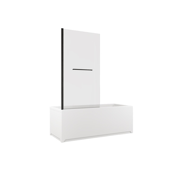 Шторка для ванны Allen Brau Priority 80x150 см 3.31022.BBA, чёрный браш/прозрачное - фото 2