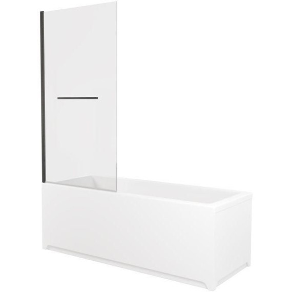 Шторка для ванны Allen Brau Priority 80x150 см 3.31022.BBA, чёрный браш/прозрачное - фото 3