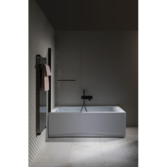 Шторка для ванны Allen Brau Priority 80x150 см 3.31022.BBA, чёрный браш/прозрачное - фото 17