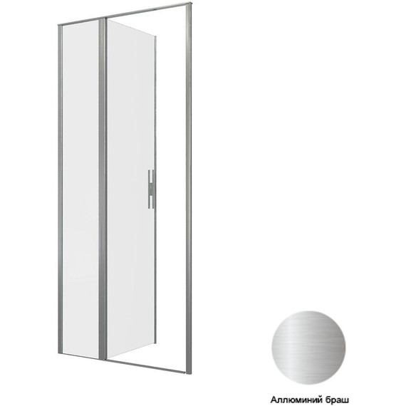 Душевая дверь Allen Brau Priority 90 см 3.31026.BA (стекло 8 мм) серебро браш/прозрачное - фото 15
