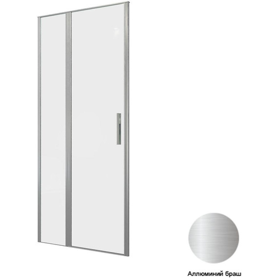 Душевая дверь Allen Brau Priority 100 см 3.31029.BA (стекло 8 мм) серебро браш/прозрачное - фото 17