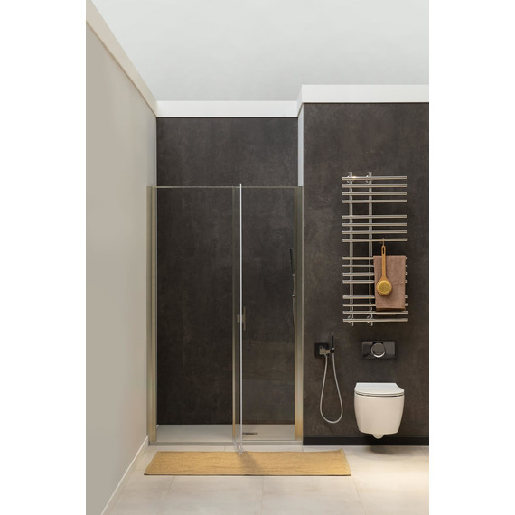 Душевая дверь Allen Brau Priority 100 см 3.31029.BA (стекло 8 мм) серебро браш/прозрачное - фото 7