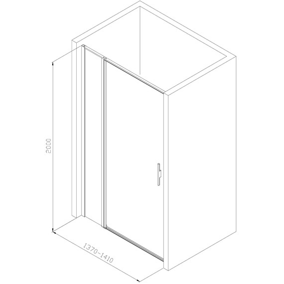 Душевая дверь Allen Brau Priority 140 см 3.31034.00 (стекло 8 мм) серебро браш/прозрачное - фото 15