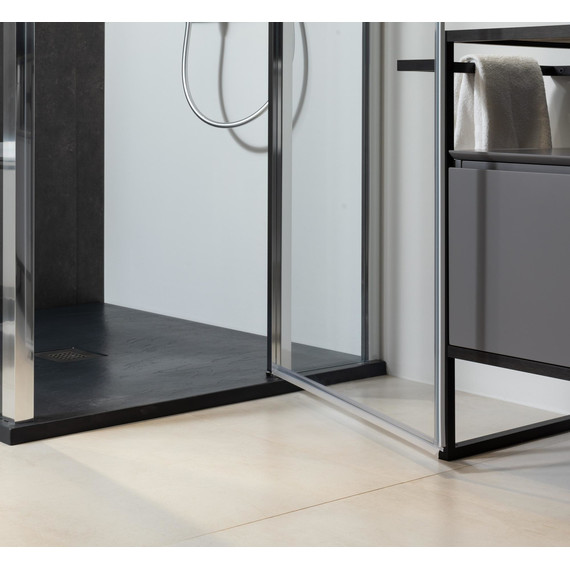 Душевая дверь Allen Brau Priority 140 см 3.31034.00 (стекло 8 мм) серебро браш/прозрачное - фото 3