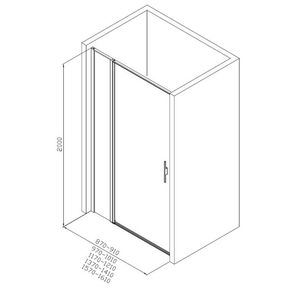 Душевая дверь Allen Brau Priority 160 см 3.31037.00 (стекло 8 мм) хром/прозрачное - фото 15