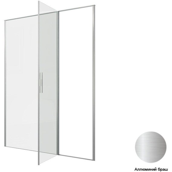 Душевая дверь Allen Brau Priority 160 см 3.31038.BA (стекло 8 мм) серебро браш/прозрачное - фото 16