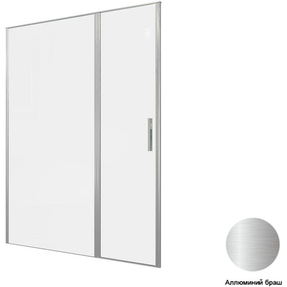 Душевая дверь Allen Brau Priority 160 см 3.31038.BA (стекло 8 мм) серебро браш/прозрачное - фото 15