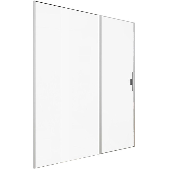 Душевая дверь Allen Brau Priority 160 см 3.31038.BA (стекло 8 мм) серебро браш/прозрачное - фото 2