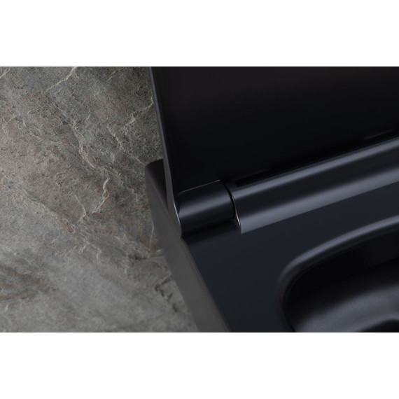 Унитаз подвесной безободковый Allen Brau Priority 4.31001.31 с тонкой крышкой микролифт, чёрный матовый - фото 18