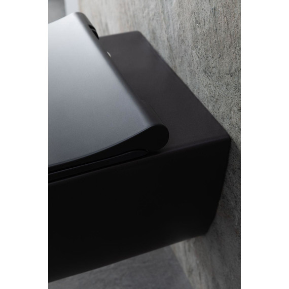 Унитаз подвесной безободковый Allen Brau Priority 4.31001.31 с тонкой крышкой микролифт, чёрный матовый - фото 34