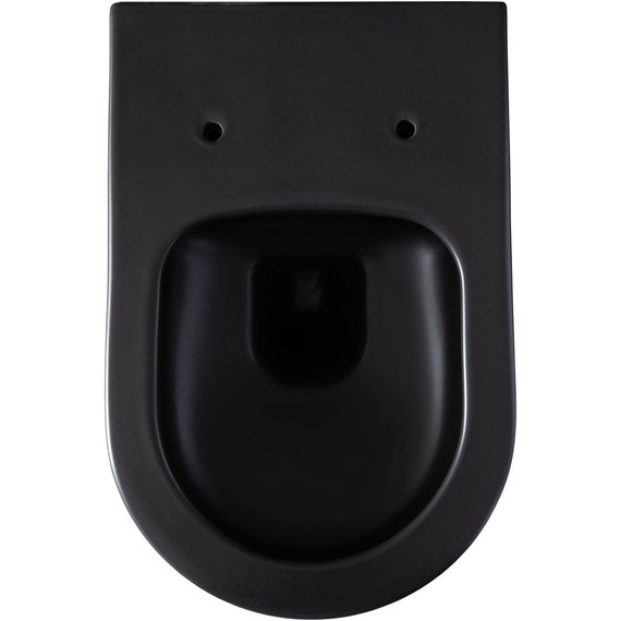 Унитаз подвесной безободковый Allen Brau Priority 4.31001.31 с тонкой крышкой микролифт, чёрный матовый - фото 12