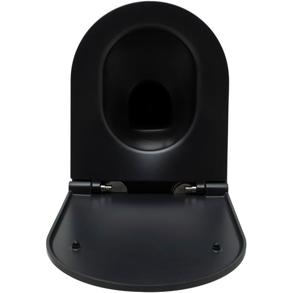 Унитаз подвесной безободковый Allen Brau Reality 4.32006.31 с крышкой микролифт, чёрный матовый - фото 9