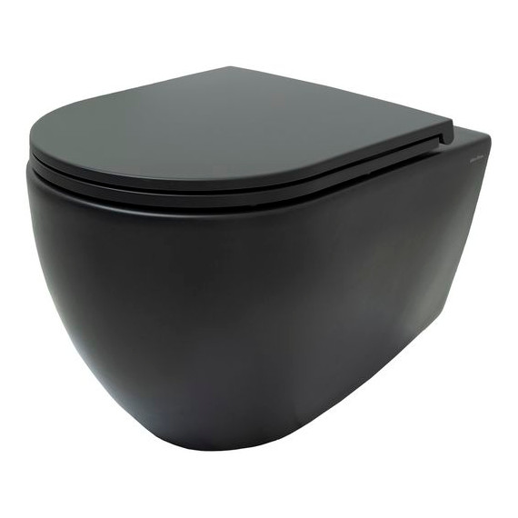 Унитаз подвесной безободковый Allen Brau Reality 4.32006.31 с крышкой микролифт, чёрный матовый - фото 2