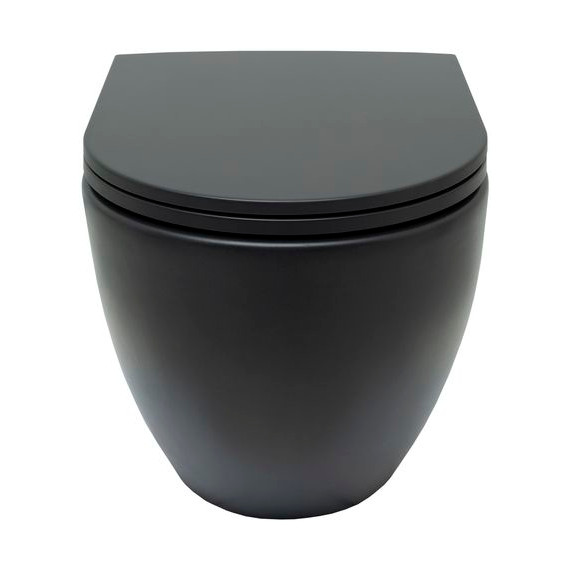 Унитаз подвесной безободковый Allen Brau Reality 4.32006.31 с крышкой микролифт, чёрный матовый - фото 3