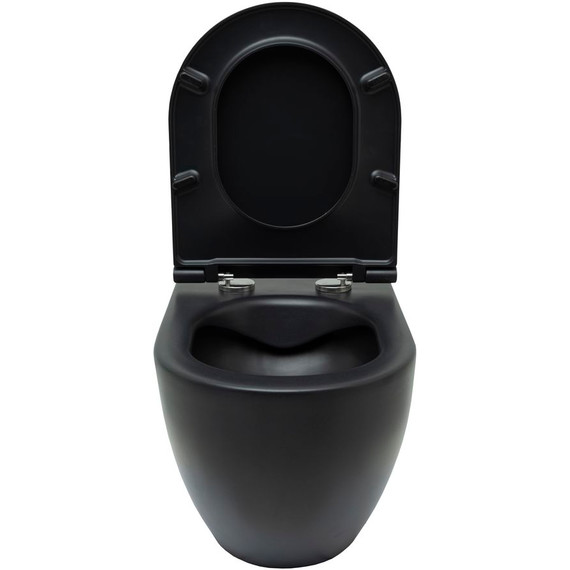 Унитаз подвесной безободковый Allen Brau Reality 4.32006.31 с крышкой микролифт, чёрный матовый - фото 6