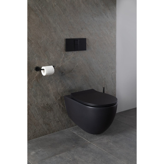 Унитаз подвесной безободковый Allen Brau Reality 4.32006.31 с крышкой микролифт, чёрный матовый - фото 34