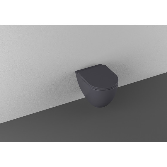 Унитаз подвесной безободковый Allen Brau Reality 4.32006.AN с крышкой микролифт, антрацит - фото 2