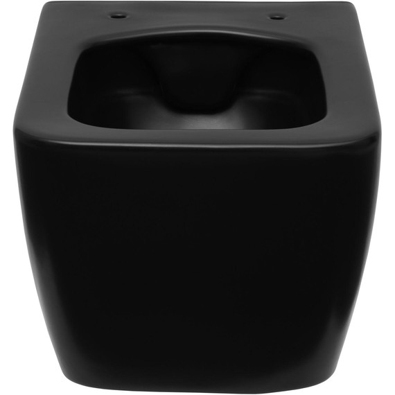 Унитаз подвесной безободковый Allen Brau Liberty 4.33007.31 с тонкой быстросъмной крышкой микролифт, чёрный матовый - фото 5