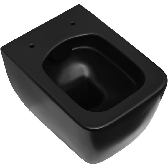 Унитаз подвесной безободковый Allen Brau Liberty 4.33007.31 с тонкой быстросъмной крышкой микролифт, чёрный матовый - фото 8