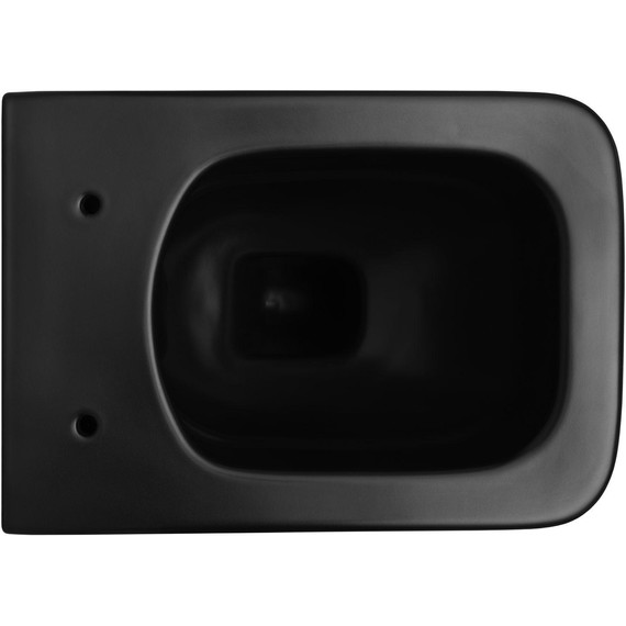 Унитаз подвесной безободковый Allen Brau Liberty 4.33007.31 с тонкой быстросъмной крышкой микролифт, чёрный матовый - фото 10