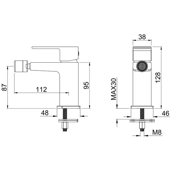 Смеситель для биде Allen Brau Infinity 5.21004-31 (с донным клапаном) чёрный матовый - фото 8
