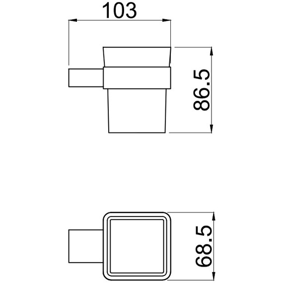Стакан для зубных щеток Allen Brau Infinity 6.21002-00, цвет белый/хром - фото 3