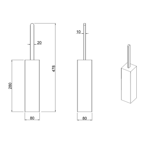 Ершик для унитаза Allen Brau Infinity 6.21009-31, цвет чёрный матовый - фото 6