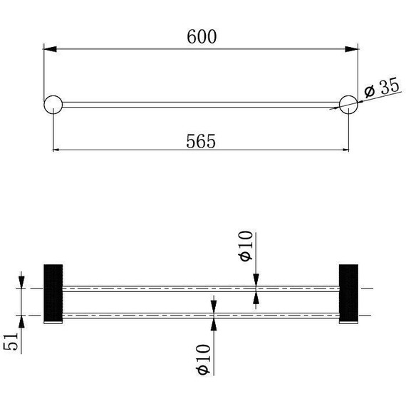 Полотенцедержатель Allen Brau Priority 4.0 6.31C12-31, цвет чёрный матовый - фото 2