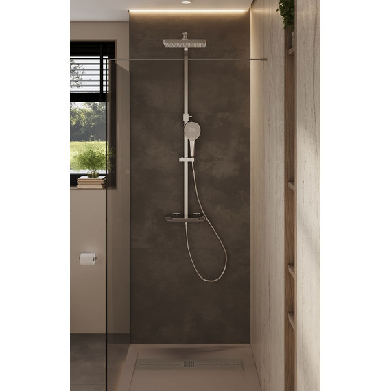 Каменный поддон Allen Brau Infinity 90x90 см 8.21001-21, белый камень - фото 5