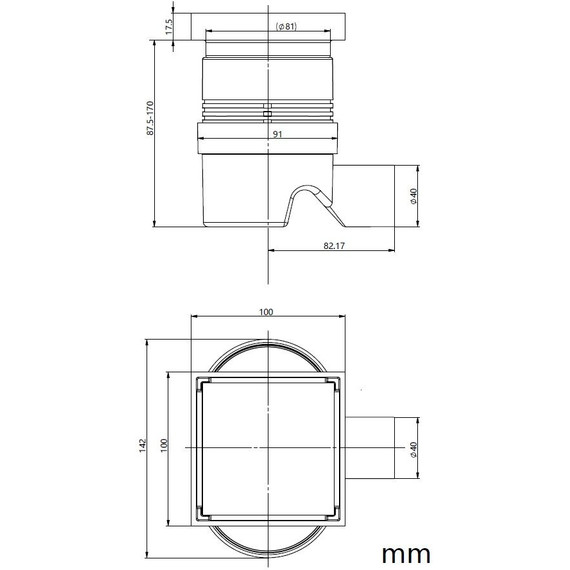 Трап Allen Brau Priority 10 см 9.50023.BN, никель браш - фото 3