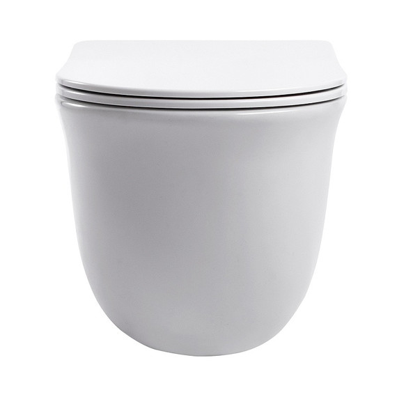 Унитаз подвесной Azario Lista AZ-1177T с тонким быстросъемным сиденьем микролифт (Система смыва Торнадо) - фото 3