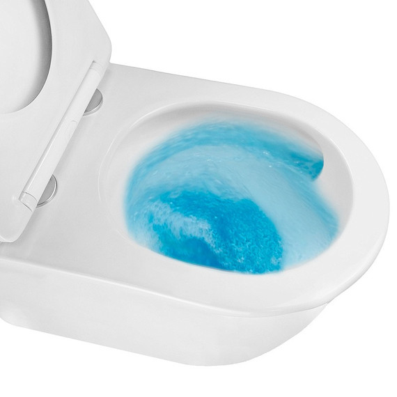 Унитаз подвесной Azario Lista AZ-1177T с тонким быстросъемным сиденьем микролифт (Система смыва Торнадо) - фото 10