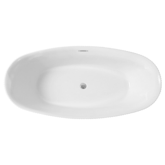 Ванна отдельностоящая Azario Arfa 170x80 см AZ-6613C, в комплекте с сифоном и металлической рамой - фото 2