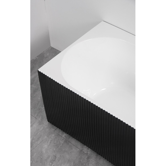 Ванна акриловая Azario Lago Blanco Black 170x75 см AZ-6724-1CLB 17075 (в комплекте с сифоном и металлической рамой) белый глянец/чёрный матовый - фото 11