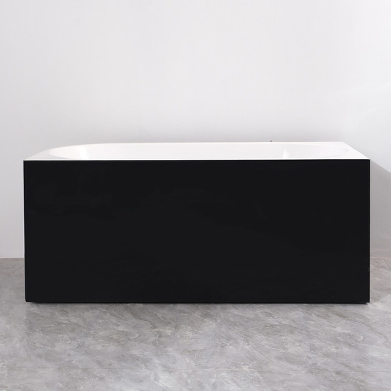 Ванна акриловая Azario Lago Blanco Black 170x75 см AZ-6724-1CLB 17075 (в комплекте с сифоном и металлической рамой) белый глянец/чёрный матовый - фото 12